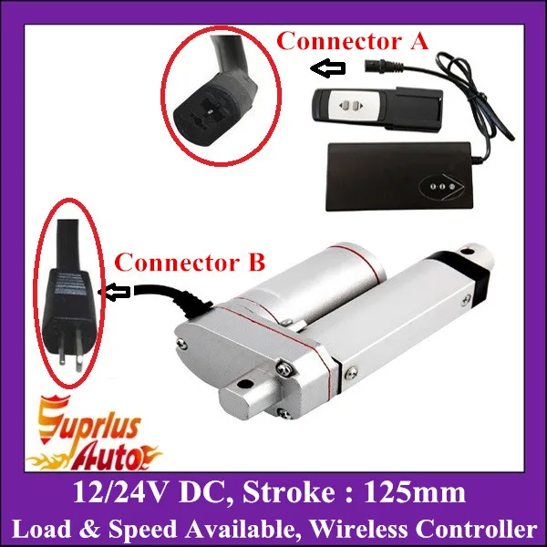 

Блок 12V или 24V доступный 125mm ход электрический линейный привод, Макс 1500N/150KGS доступная грузоподъемность с беспроводным управлением