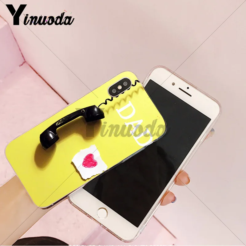Yinuoda I love my best dad однотонный Ультратонкий Мягкий ТПУ Модный чехол для телефона Apple iPhone 8 7 6 6S Plus X XS max 5 5S SE XR - Цвет: 3