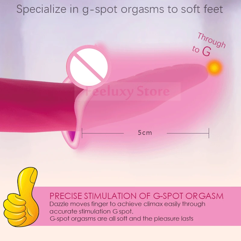 Фаллоимитатор надеваемый на палец вибратор AV интимные игрушки для женщин