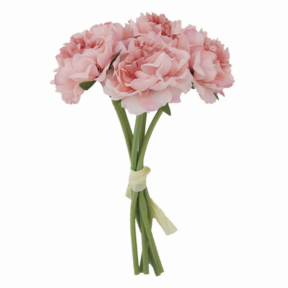 Silk Peony Wedding Bouquet for bridesmaids Bridal Bouquets White Pink Artificial Flowers Mariage Supplies Home Decoration | Свадьбы и