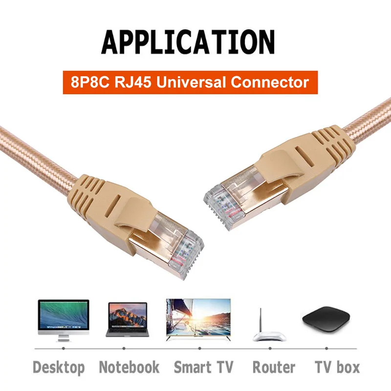 Высококачественный Ethernet кабель RJ45 Cat7 Lan кабели UTP сети Интернет шнур для