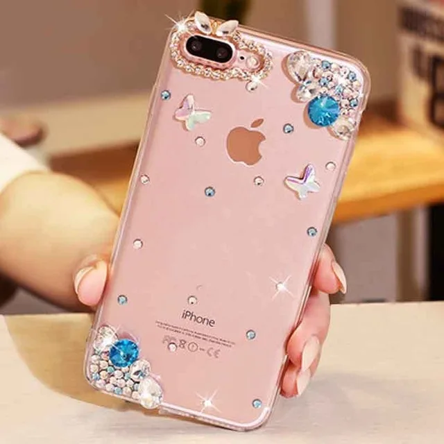 XSMYiss Fashion Bling Crystal Rhinestone Diamond Soft Transparent Case For Samsung S6 S7 S8 S9 S10 S20 S21 PLUS Note5 8 9 10 20 | Мобильные