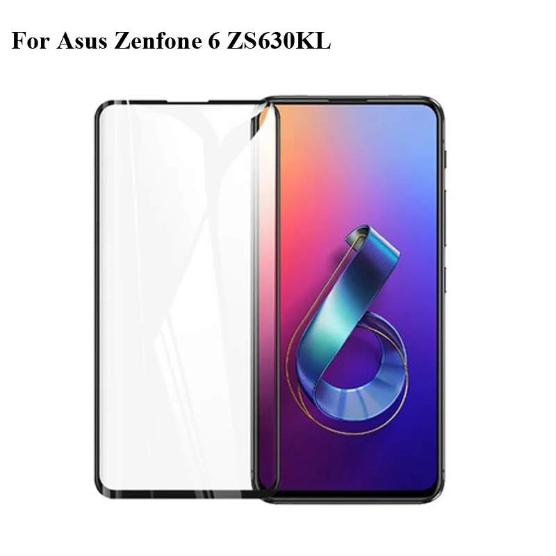 

2pcs 3D Tempered Glass For Asus Zenfone 6 ZS630KL Full Cover 9H film Explosion proof Screen Protector For Asus Zenfone6 ZS 630KL