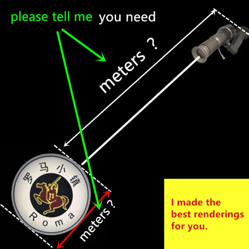 Пользовательский проекционный рекламный светодиодный светильник 20W30W35W 12000