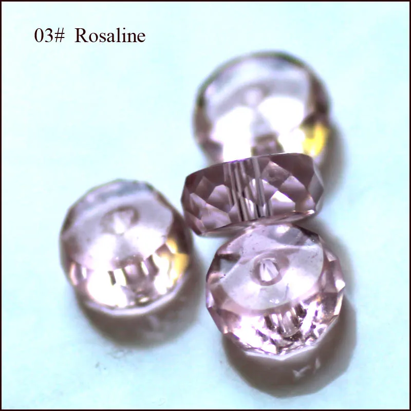 rosaline StreBelle Новое поступление модные граненые хрустальные бусины 4x8 мм свободные бусины форма шины DIY Ювелирные изделия AAA бусины 100 шт - Цвет: rosaline