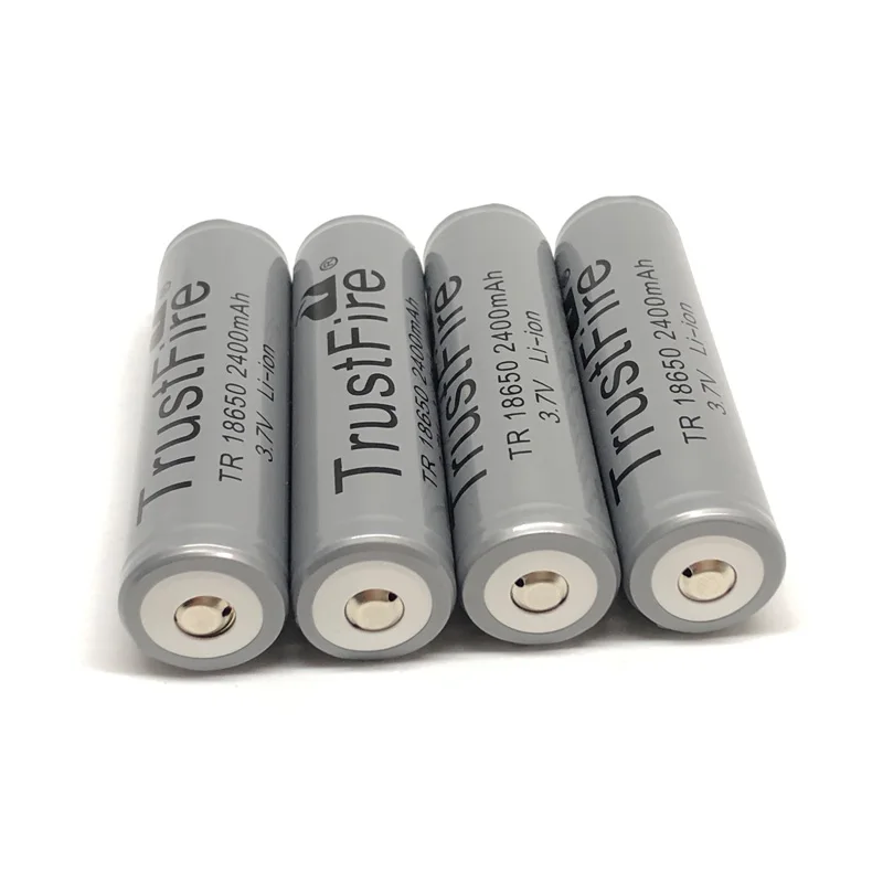 

10pcs/lot TrustFire Protected 18650 3.7V 2400mAh Camera Torch Flashlight Battery Rechargeable Lithium Batteries Cell with PCB