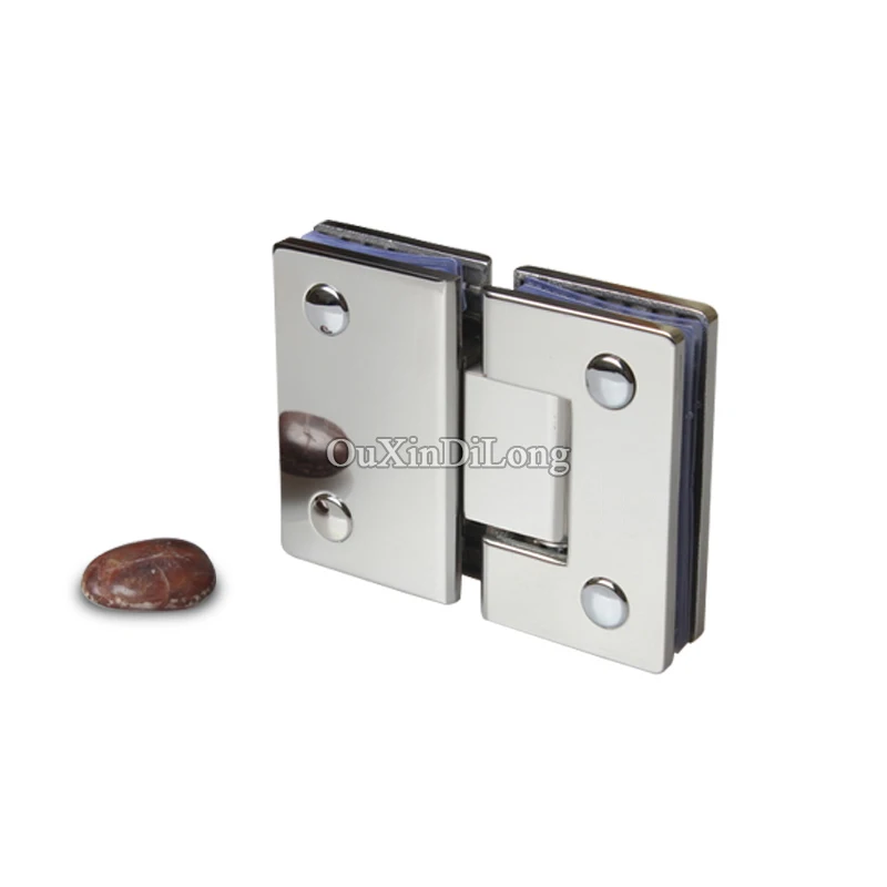 Горячие 2 шт. 304 нержавеющая сталь безрамные душевые стеклянные дверные петли 180