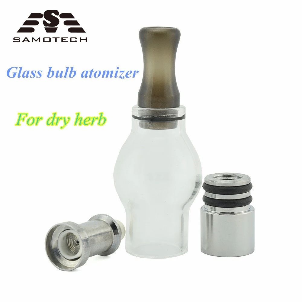 

5pcs/Lot SUB TWO E-Cigarette Glass Globe dry herb vaporizer tank Replaceable Coil 1.6ml atomizer fit evod ego battery vape pen