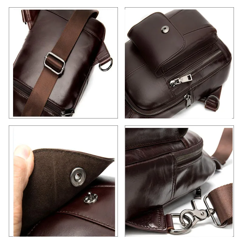 WESTAL натуральная кожа мужская сумка на плечо кожаная лямках для мужчин сумки