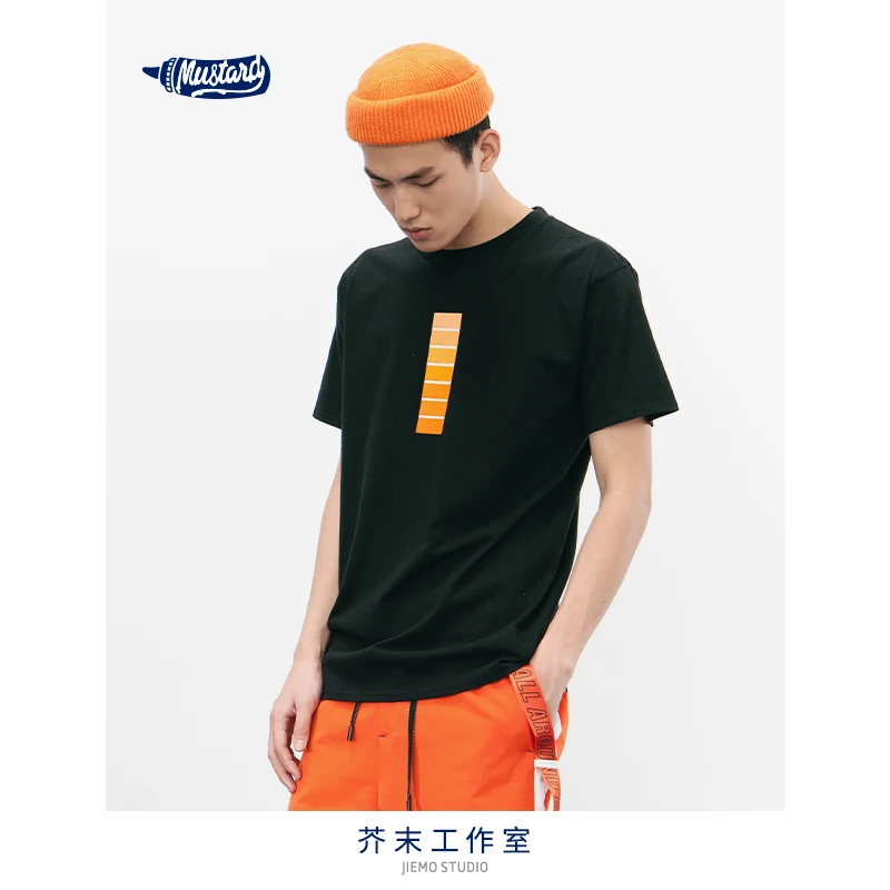 INFLATION Brand Clothing Mens Tracksuit Cotton T shirt Hip Hop Short Sleeve T-shirt Men O-neck Streetwear Tee 8119S | Мужская одежда