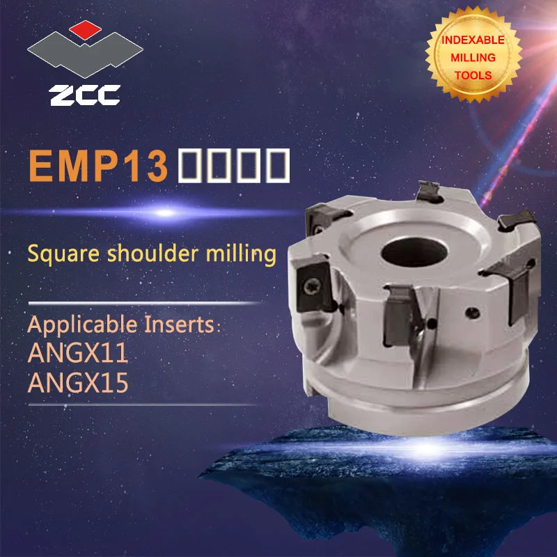 

ZCC.CT Square shoulder milling cutters EMP13 high performance CNC lathe tools indexable milling tools
