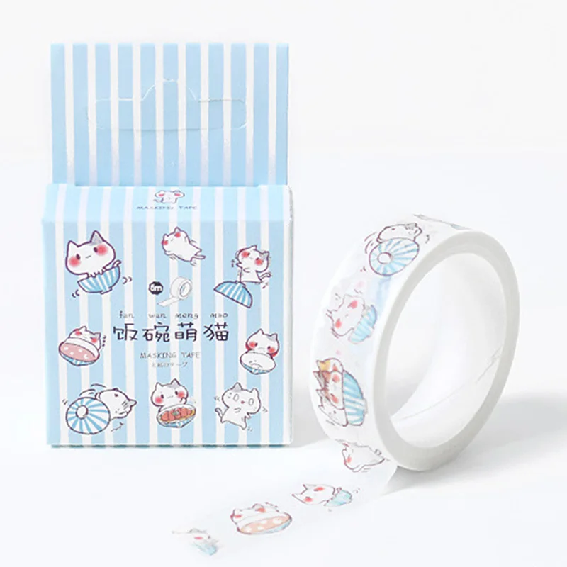 H08 15 мм* 5 м милая собака кошка животные бумажный скотч DIY дневник в стиле Скрапбукинг Декоративные Маскировочные ленты для детей подарок для девочек - Цвет: H08