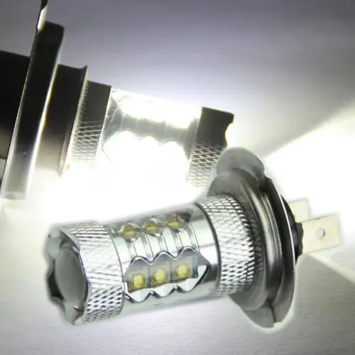 1 шт х Противотуманные фары Дневные Фары Светильник 80W H7 светодиодный лампа 16 SMD DC