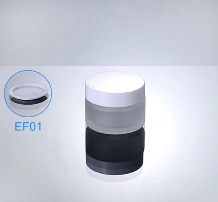 

300pcs/lot glass 20ml Small Cosmetic Bottle mini 20g Empty Frosted cream jar Sample Packaging Jars with White lids