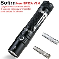 sofirn new sp32a v2 0 powerful led flashlight 18650 high power 1300lm cree xpl2 torch light 2 groups with ramping indicator lamp