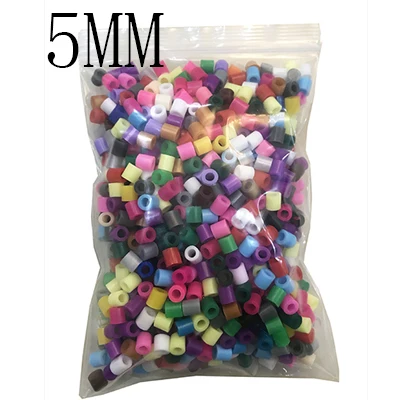 5mm Mixed 1000 Beads 1000 Смешанные Цвета 2,6 мм/3 мм/5 мм бисер мини-Хама EVA ручной работы мультфильмы материал DIY любовник предохранитель/Хама/Perler бисер Opp мешок - Цвет: 5mm Mixed 1000 Beads