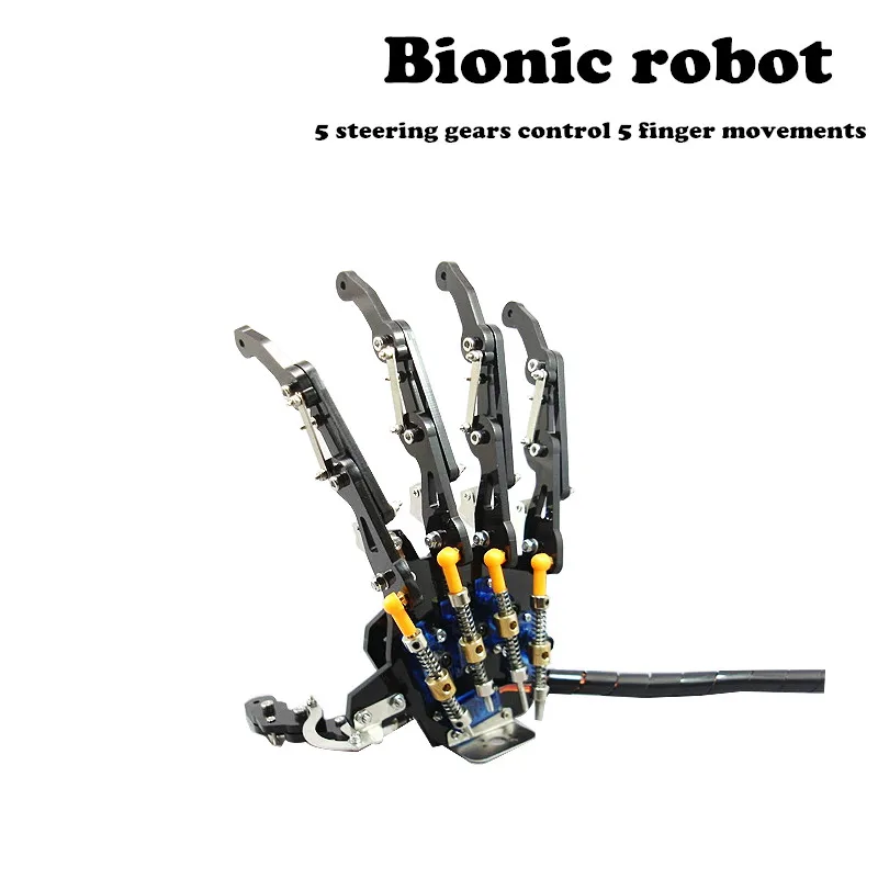 DIY bionic робот ручной рычаг аксессуары механические лапы пальмовый палец diy kit 5 рулевое управление 5 Движение пальца RC robo