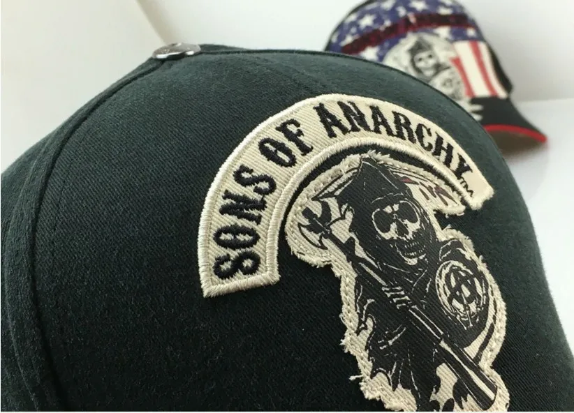 Бейсболка SAMCRO с вышивкой черепа SOA Sons of анархии повседневная Кепка Снэпбэк модная