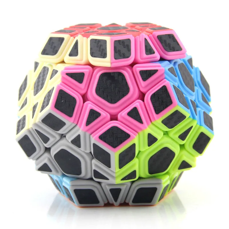 TXTWHY углеродного волокна Megaminx Скорость Куб 3x3x3 Dodecahedron Головоломка Куб игрушки для детей Прямая