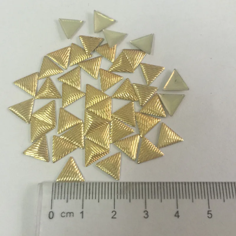 300 шт. 10 мм золотые металлические режущие треугольники в форме шпильки для