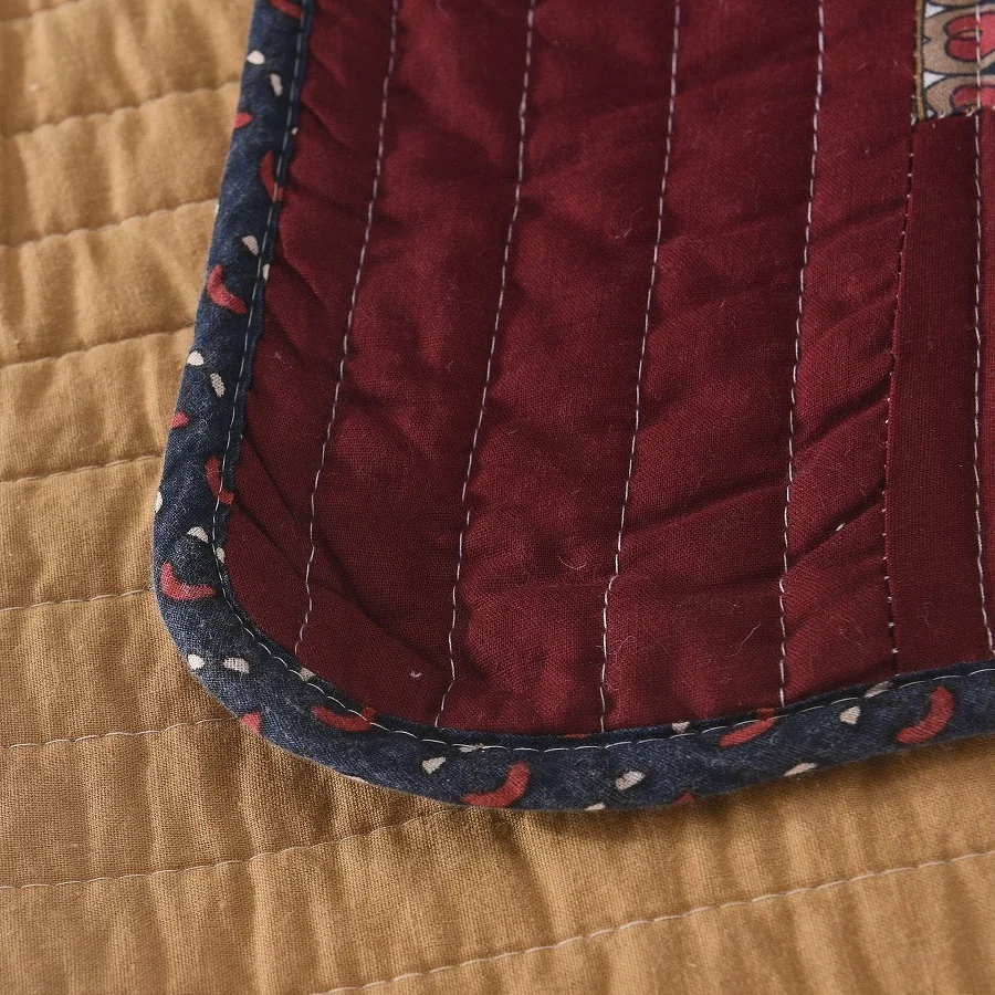 Комплект постельного белья из 3 предметов винтажное лоскутное стеганое одеяло