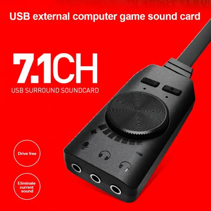 USB внешний адаптер для звуковой карты 7,1 каналов Plug and Play конвертер для звуковой карты Новое поступление