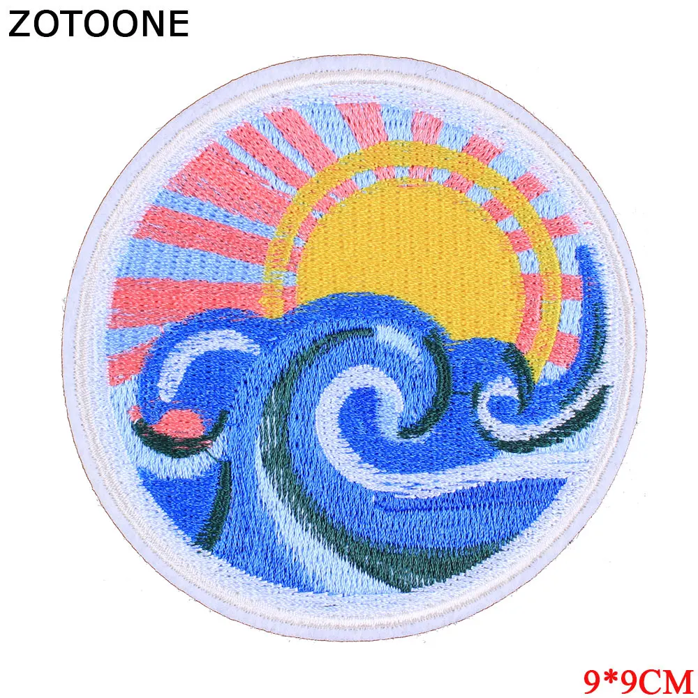 ZOTOONE круглые значки разноцветные нашивки наклейки сделай сам железо на одежде