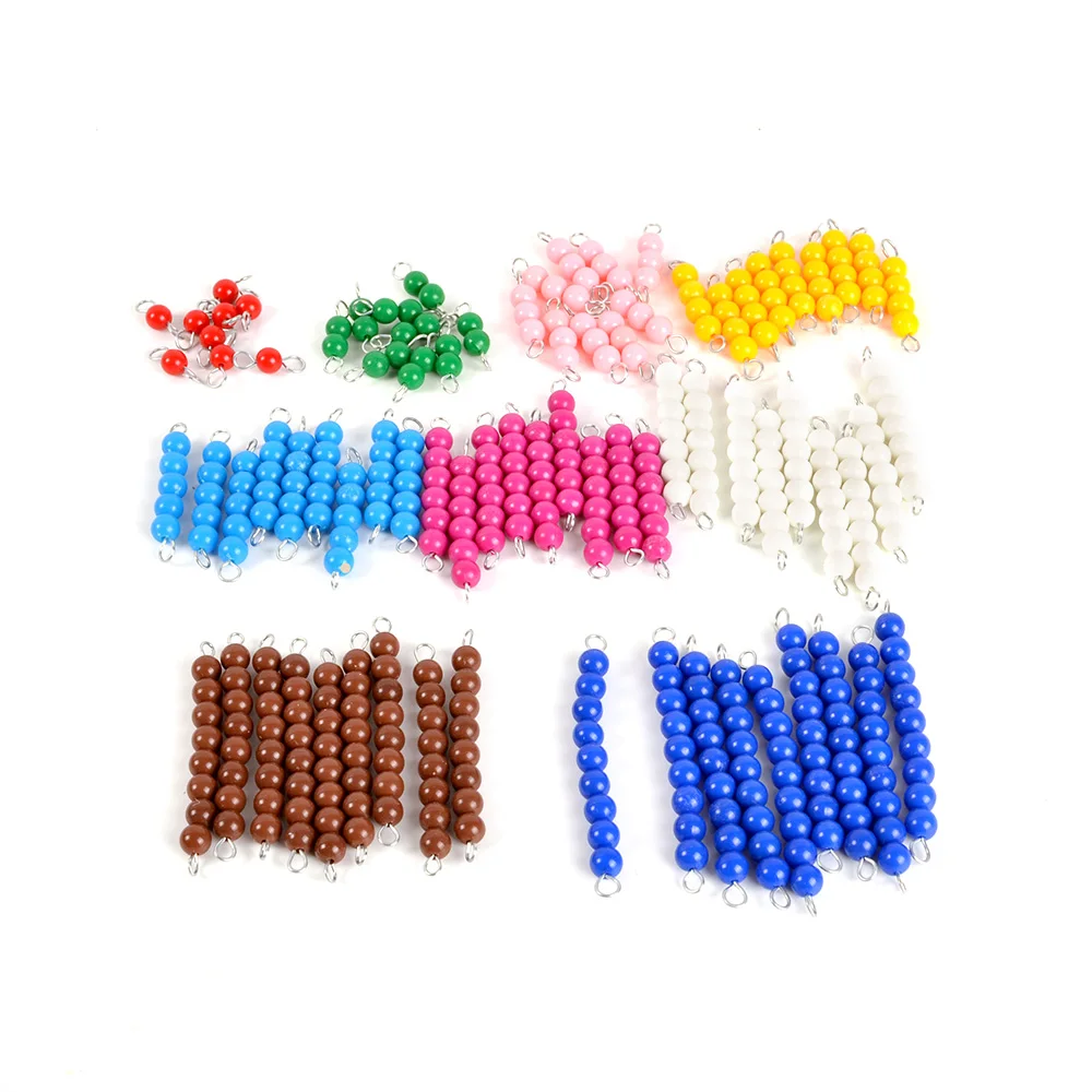 Монтессори 9 видов цветов бусины барная коробка детские математические учебные