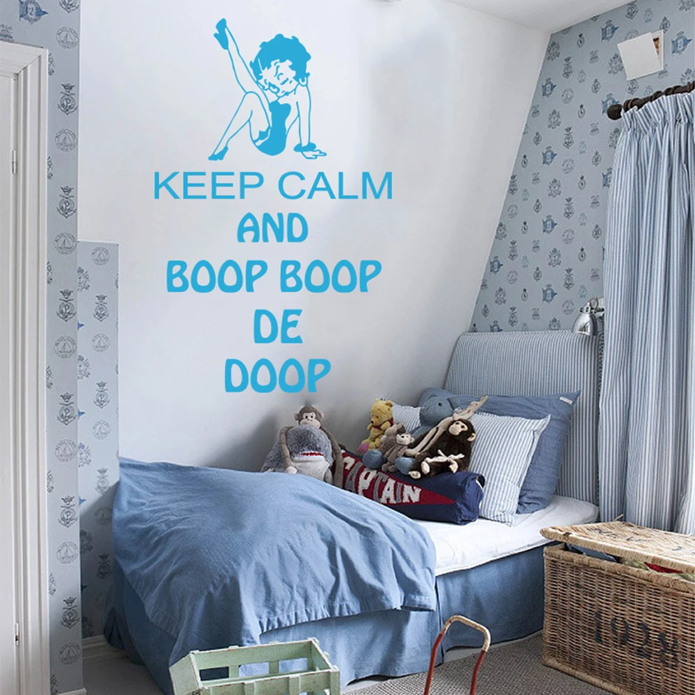 Настенная Наклейка Бетти боп с надписью Keep Calm автомобильный ноутбук настенная