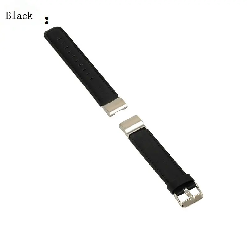 Odog черный кожаный ремешок для Fitbit Charge 2 часов браслеты замена Браслет Смарт часы
