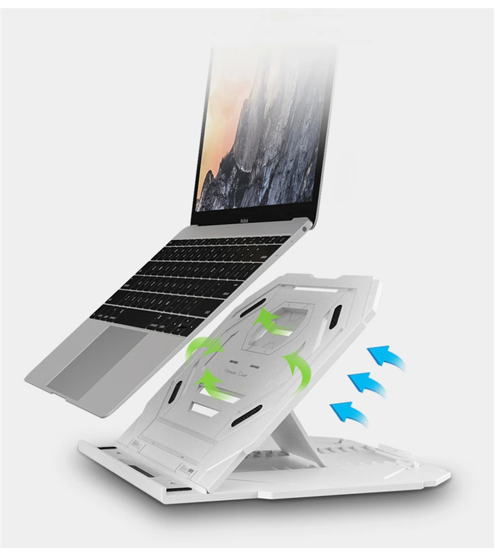 Регулируемая Складная подставка для ноутбука, держатель для Macbook lenovo Asus hp Dell lapнастольная подставка, вращающийся на 360 градусов, подставка для ноутбука, планшета, охлаждающая подставка, кронштейн