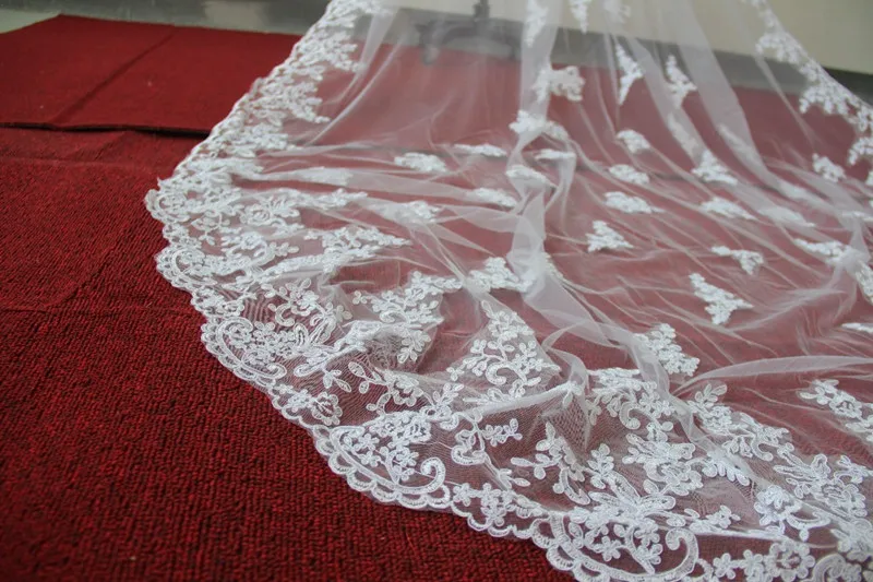 3 м Однослойная Дизайнерская Свадебная Фата Белого Цвета Свадебные Аксессуары С