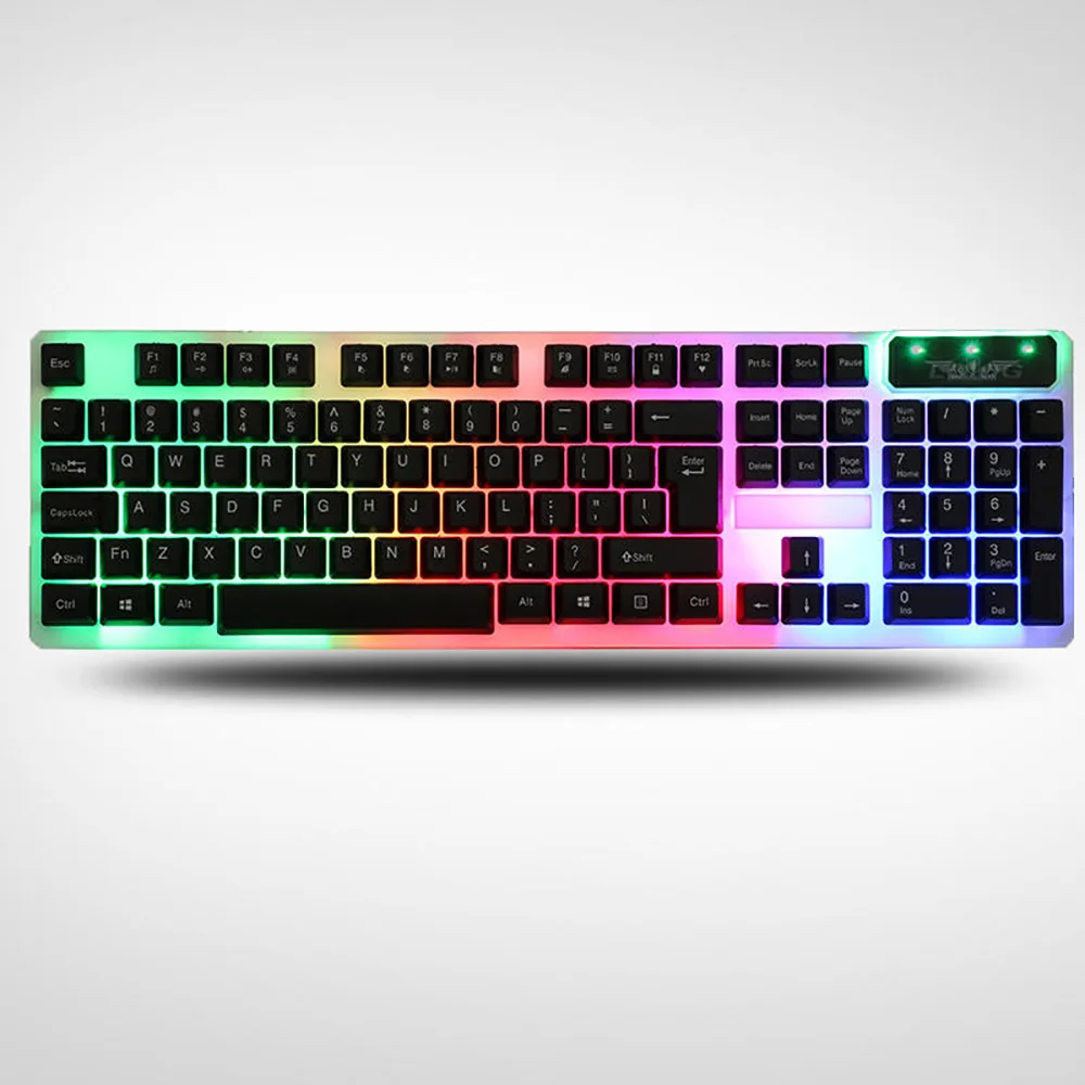 Teclado Gamer USB подсветкой Планшеты Gaming Keyboard Key Новый Водонепроницаемый Проводная