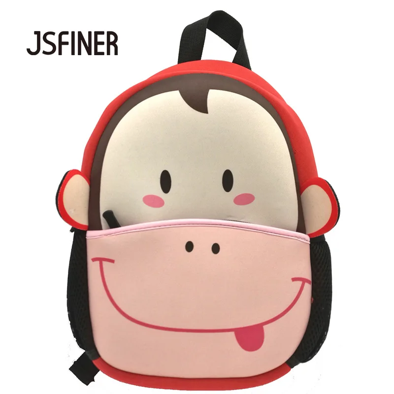 JSFINER 3D милый рюкзак с изображением обезьяны из мультфильма неопреновые детские