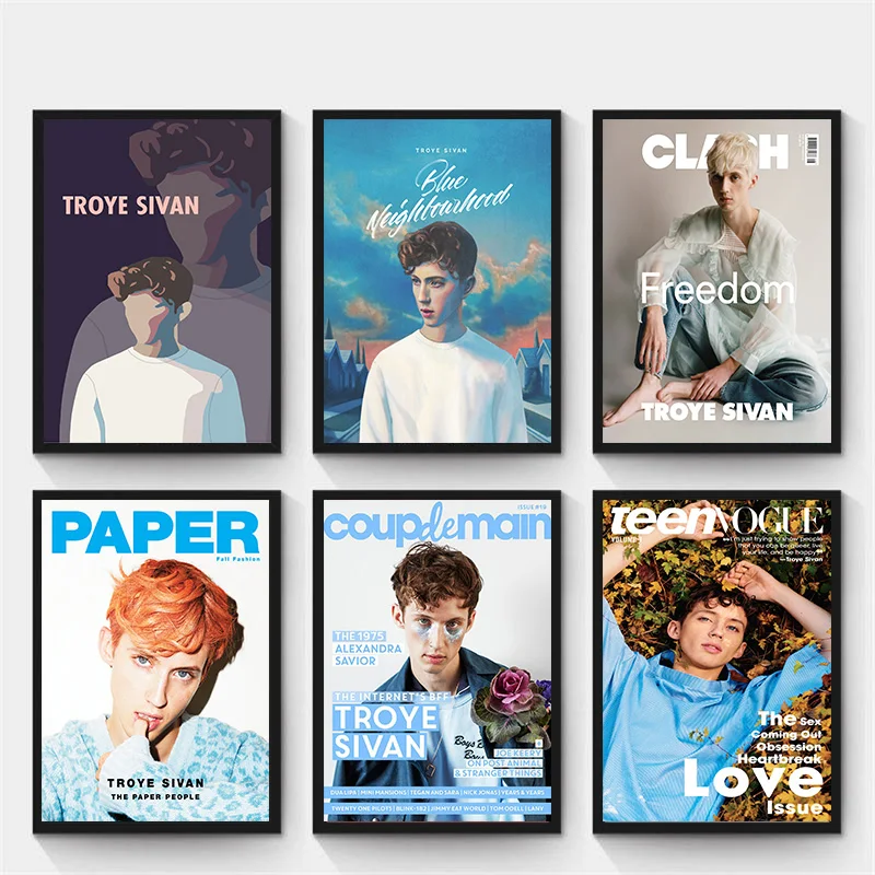 Плакат Troye Sivan с прозрачным изображением настенные наклейки для украшения дома