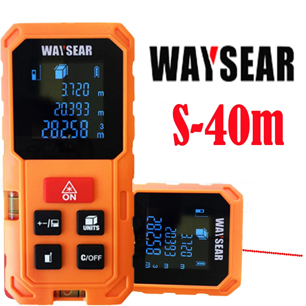 Лазерный дальномер Waysear, 40 м, 60 м, 80 м, 100 м, дальномер, trena, лазерный дальномер, устройство для измерения, линейка, инструмент для тестирования
