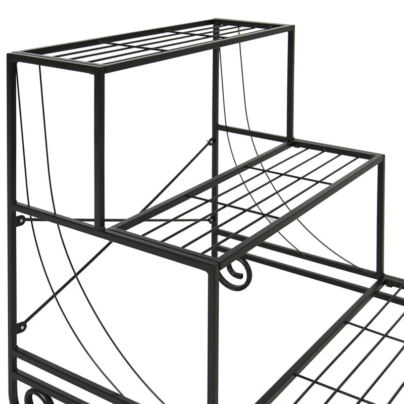 Трехуровневая металлическая подставка для растений декоративный держатель