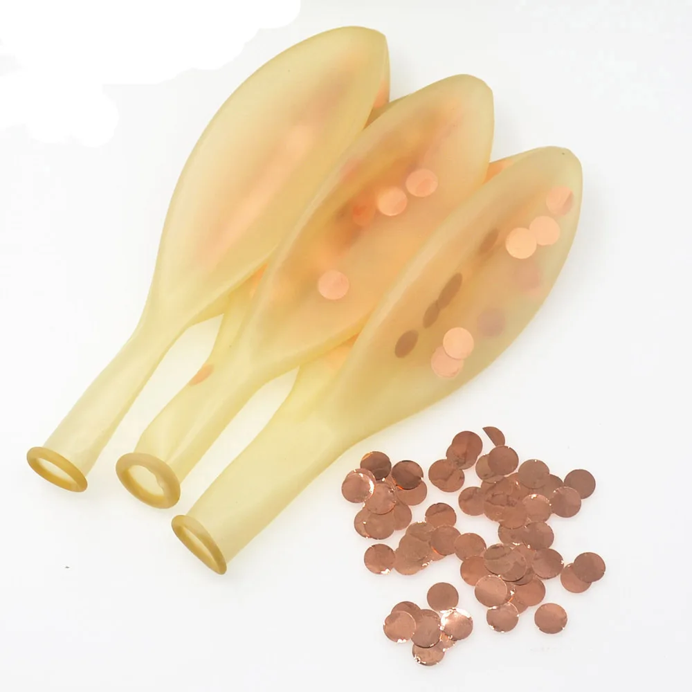 

25PCS Rose Gold Happy Birthday Foil Balloons Thicken Confetti Ballons Decorations Anniversaire Kids Toys Wedding Party Supplies