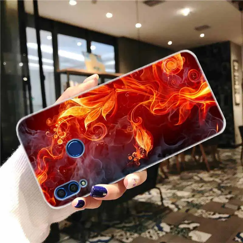 Мягкий силиконовый чехол для Huawei Honor 30 20 Pro 10 9 9X Lite 10i 9a 8a 7a 30s Открытый огненный