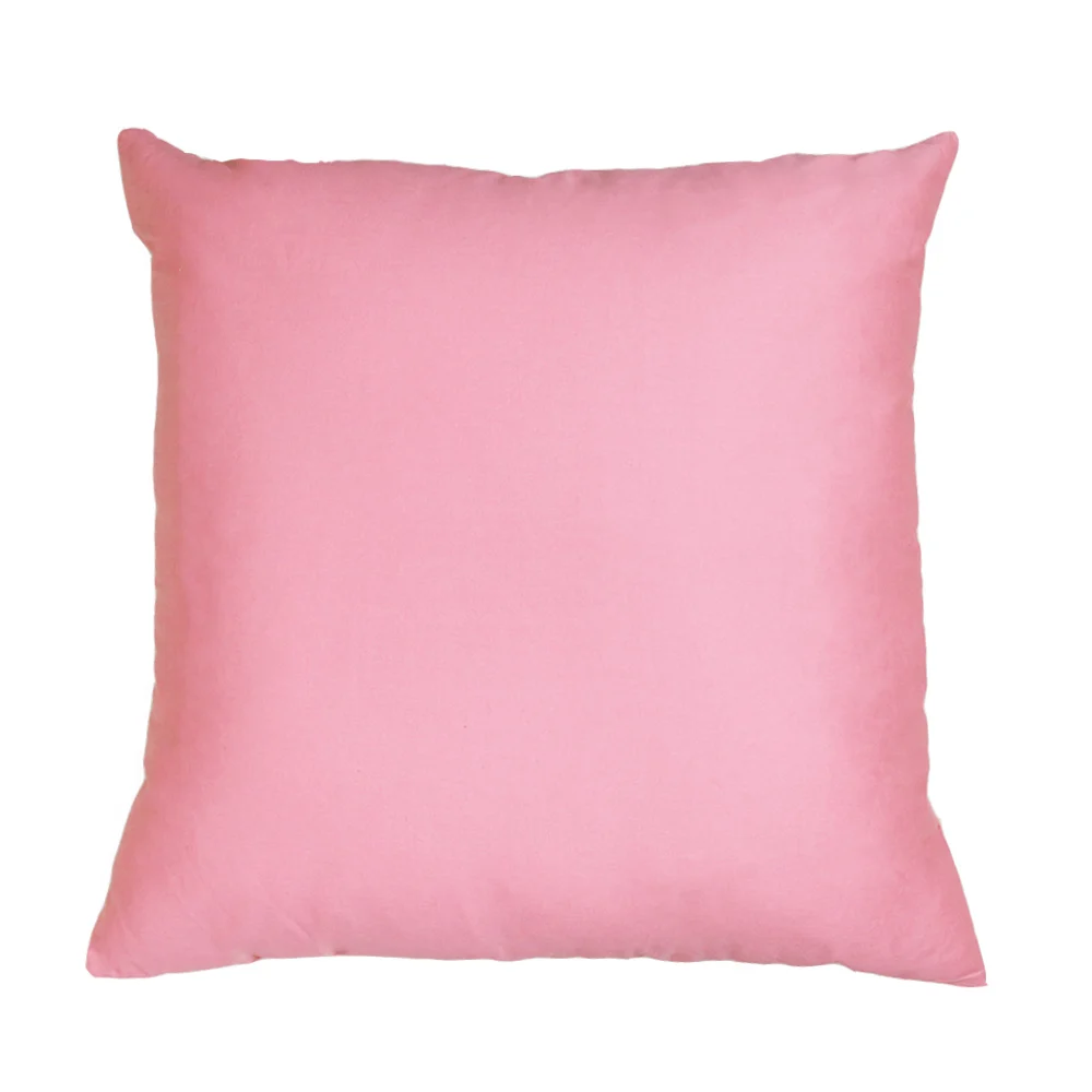 Rubber pink Однотонные яркие тонкий хлопковый твил хаки Подушка Чехол для отельного стула подушка для дивана домашний декор размером 45*45, 40x40 50 60 70 - Цвет: Rubber pink