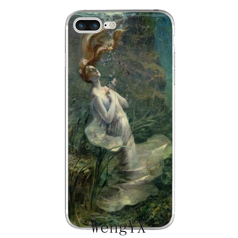 Чехол для телефона girl Ophelia мягкий тонкий силиконовый чехол из ТПУ с рисунком iPhone X