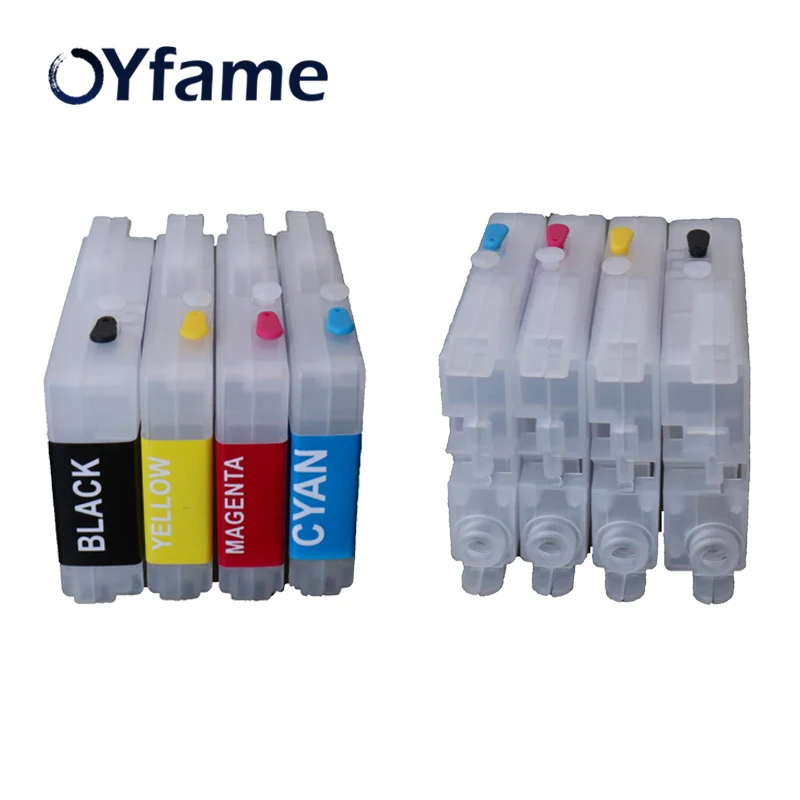 OYfame для Brother LC10 LC37 многоразовый чернильный картридж brother LC51 LC57 LC970 lc1000 DCP-130C 135C 150C