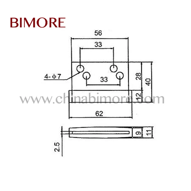 Размер BIMORE: 62x40x11 5 мм направляющая для двери лифта подходит подъема деталей