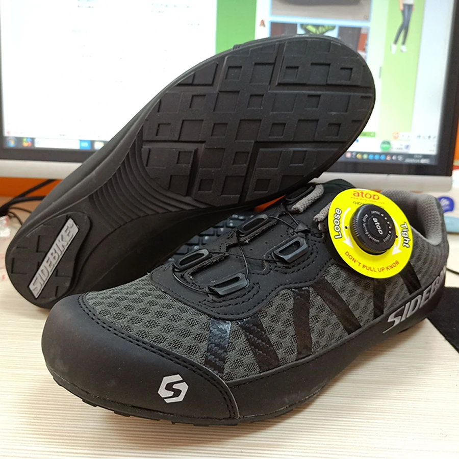 SIDEBIKE/дышащая обувь для велоспорта для мужчин и женщин; нескользящая обувь для горного велосипеда и горного велосипеда; обувь для велоспорта на плоской резиновой подошве для отдыха