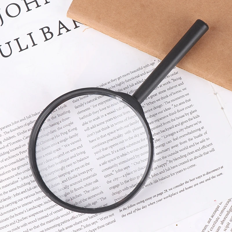 

90mm Handheld Magnifier 5X Reading Map Newspaper Magnifying Glass Jewelry Loupe