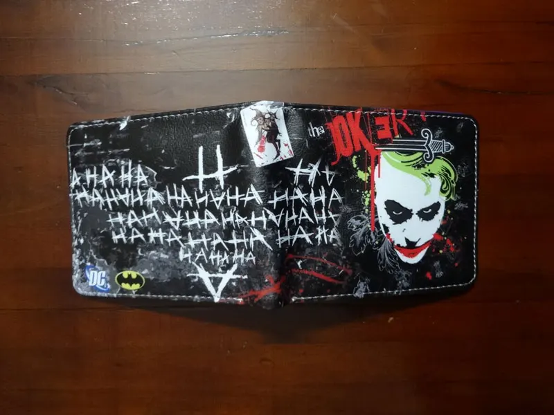 Кошелек Comics Joker кошельки повседневный кожаный короткий кошелек сумки для денег