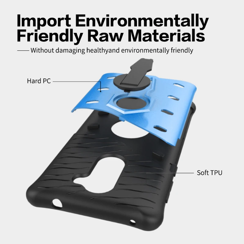 Thouport Case For Huawei Honor 6X / GR5 2017 Silicone Shockproof Rotate Kickstand back covers Mate 9 lite Cover |