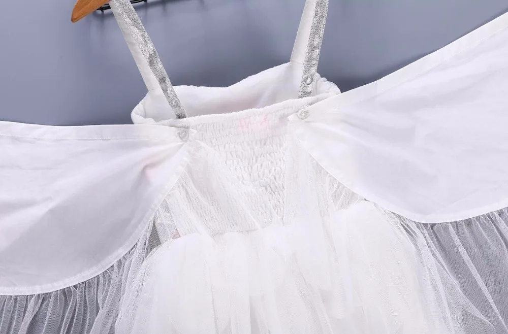 Kids Dress For Girls Christmas Swan Wings Show Angel Vestido Flamingo Costume Princess Sling | Тематическая одежда и