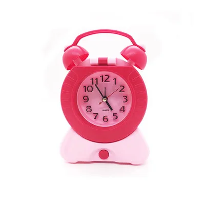 Pink Светодиодный Мультфильм часы настольные лампы зарядка через USB настольная лампа дети USB защита глаз свет узнать Подарок Огни Детские подарки - Цвет корпуса: Pink