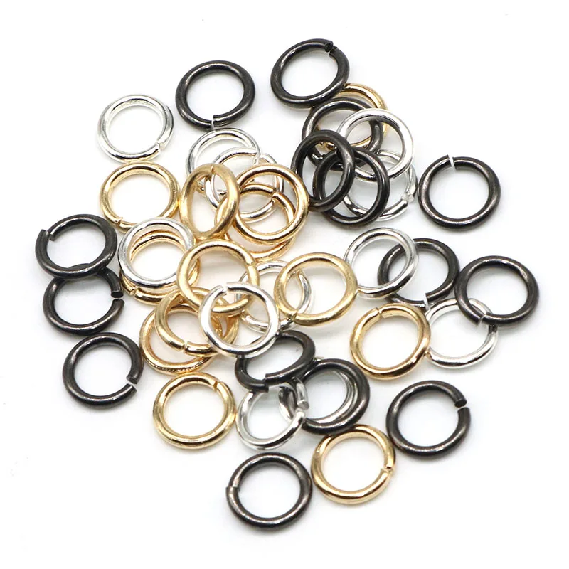 

200pcs 8mm Single Ring Connecting Ring Circle Opening hoops Single Loops DIY Open Jump Split Rings Jewelry Findings Components